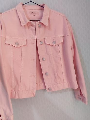 Məhsul: Açıq çəhrayı cins jaket - Model: Klassik denim jaket, qısa — 2