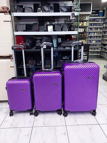 Çamadanlar: Jianpin bərk korpuslu çamadan dəsti – bənövşəyi rəng - 3 ölçü: kiçik — 1