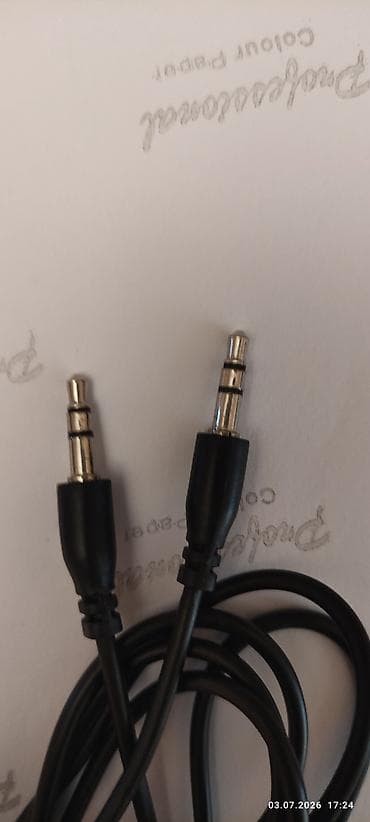 kabel aux: 3.5 mm AUX audio kabelləri dəsti - Qoşulma: 3.5 mm stereo (TRS) kişi — 1