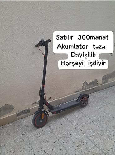 Elektrikli skuter - Qatlanan, yüngül gövdə; ön və arxa təkərlər — 4