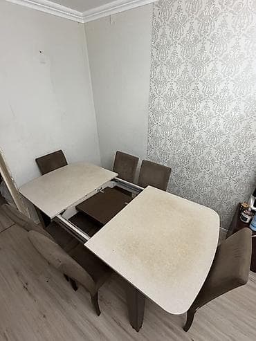 stull: Açılan, Dördbucaq masa, 6 stul — 3