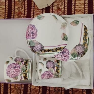 çay servis: Çay dəsti, rəng - Ağ, Farfor, 2 nəfərlik — 1