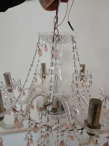 metbex isiqlari: Çılçıraq, 6 lampa, Şüşə — 4