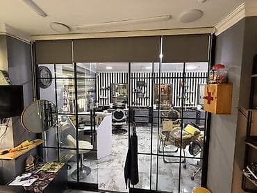 plasmas qapi: 550 azn Şüşə bölmə/sürgülü qapı sistemi – loft tərzi, qara metal — 2