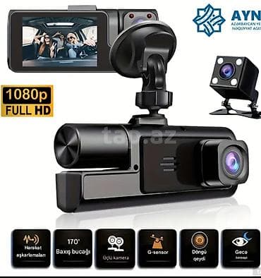 videoqeydiyyat: Üç kanallı avtomobil videoqeydiyyatçısı (ön + salon + arxa kamera) — 2