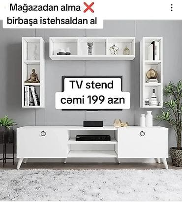 Yeni, Düz TV altlığı, Polkalı, Laminat — 1