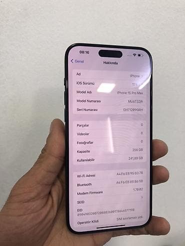 i̇phone 18 pro max: IPhone 15 Pro Max, 256 GB, Göy, Face ID — 3