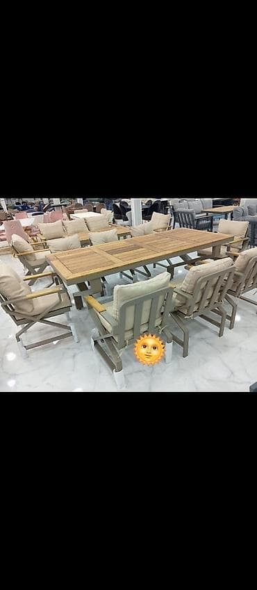 mebel stol stul: Dördbucaq masa, Stullar ilə — 1