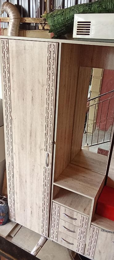 hamam skafi: İşlənmiş, 1 qapı, Güzgülü, Digər rəng, Digər material, Açılan, Düz dolab — 3