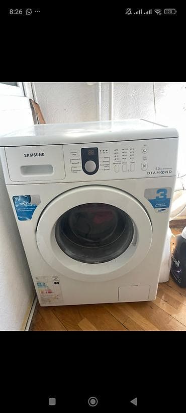 Paltaryuyan maşın Samsung, 6 kq, İşlənmiş, Avtomat, Qurutma var