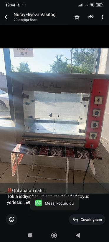 ‼️Qril aparati satilir Tokla isdiyir her iki gozune 15 eded toyuq