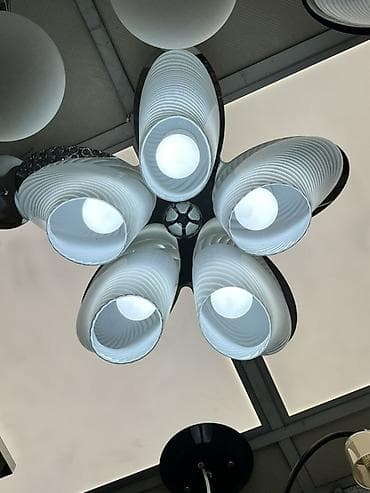 Çılçıraq, 5 lampa, Şüşə — 2