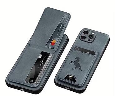 mini printer: Maqnitli kart cibləri olan dəri telefon qabı - Material: yumşaq — 1