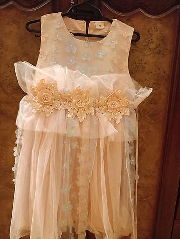 Uşaq geyimi və ayaqqabıları: Uşaq üçün zərif mərasim donu - Rəng: açıq çəhrayı, pastel mavi və su — 5