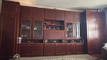 Klassik üslubda iri ölçülü divar mebel dəsti - Material: taxta/şpon