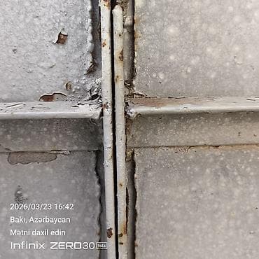 qapi satisi: İşlənmiş Dəmir Həyət darvazası, Yana açılan, 3 m, Mexaniki, Qapı ilə, rəng - Boz, Kredit yoxdur, Ünvandan götürmə — 5