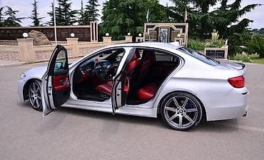 sin ve diskler: BMW M5 (F10) sedan – gümüşü rəng, M paketli eksteryer və salon — 4