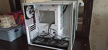Kompüter ehtiyyat hissələri: GameMax ağ korpus + DeepCool ventilyatorlar - Yanı tam şüşə panel, ağ — 1