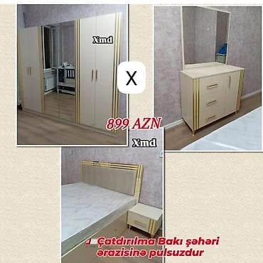 Yataq otağı dəsti – 899 AZN Dəst tərkibi: - 4 qapılı qarderob: orta — 1