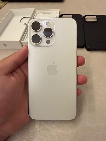 iphone 11 pro white: IPhone 15 Pro Max, 256 GB, White Titanium, Simsiz şarj, Face ID — 8