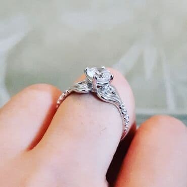 nişan üzükleri: Nişan, Üzük, Ağ qızıl, 585 Əyar — 2