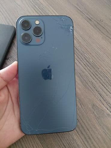 2.el macbook: IPhone 12 Pro, 256 GB, Pacific Blue, Qırıq — 1