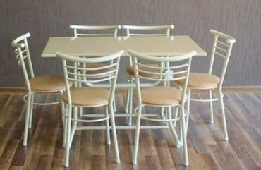 гумбо таблетка: Для кухни, Новый, Складной, Прямоугольный стол, 6 стульев — 1