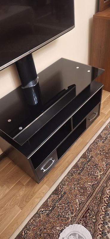 Ev üçün mebel: İşlənmiş, Düz TV altlığı, Polkalı, Laminat — 5