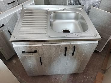 kitab rəf: Mətbəx üçün hazır dolablı paslanmayan polad mətbəx lavabonun — 2