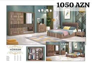 işlenmiş termolar: İkinəfərlik çarpayı, Dolab, Termo, 2 tumba, Azərbaycan, Yeni — 11