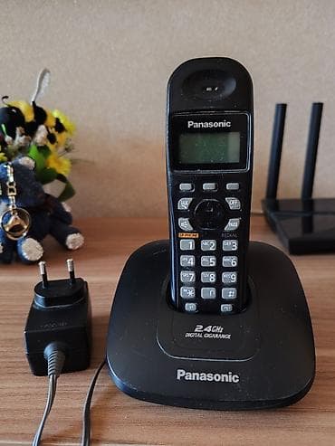 soba borusu: Panasonic simsiz ev telefonu dəsti - Brend/model: Panasonic, 2.4 GHz — 1