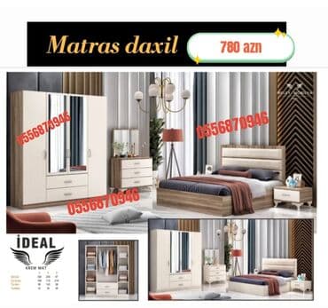 ders masaları: İkinəfərlik çarpayı, Termo, Dolab, 2 tumba, Azərbaycan, Yeni — 9