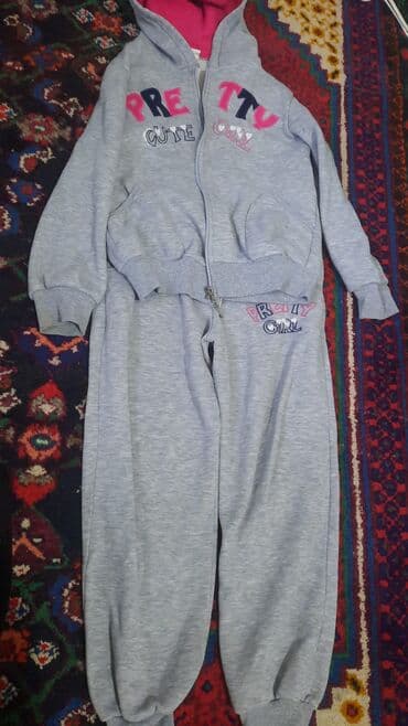 uşaq dəstləri: Uşaq geyim dəsti - İdman komplekti: boz-çəhrayı rəngli jaket və eyni — 5