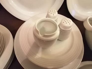 Nahar dəsti, rəng - Ağ, Farfor, 6 nəfərlik, Almaniya — 4