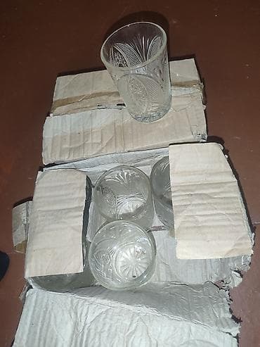 mürəbbə qabi: Stəkanlar, Xrustal, 12 ədədli dəst, 200 ml — 1