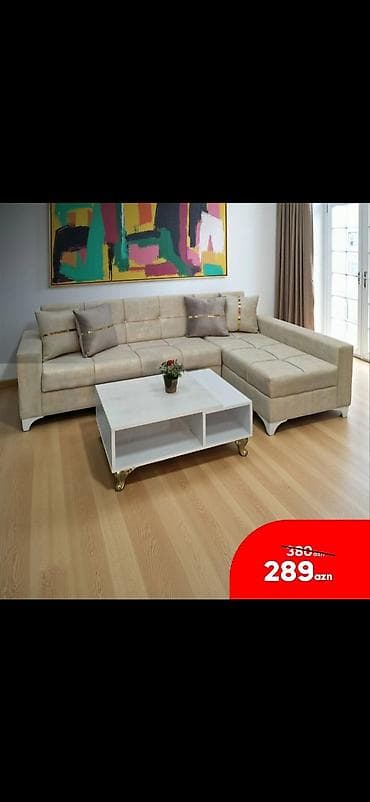 saloglu divan: Müasir künc divan və qonaq dəsti modelləri - Künc divan, ölçü: 240 sm — 8