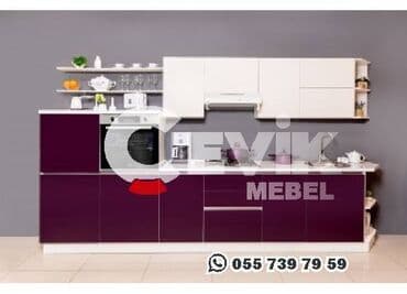 Sifarişlə mətbəx dəsti, Özü çəkən petlələr, Sadə laminat, Kredit yoxdur