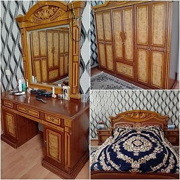 taxt dəsti 50 m: Klassik üslubda tam yataq otağı dəsti - Material: massiv ağac və — 1