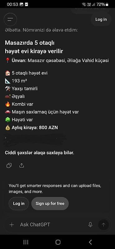 evler gence: 230 kv. m, 5 otaqlı, Kombi — 1