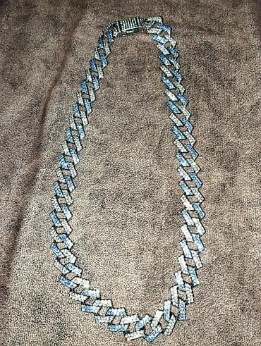 bujuteriyalar: Buz kubalı zəncir boyunbağı - Dizayn: Kalın “Cuban link” (kubalı) — 1