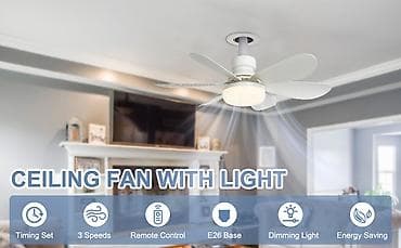 ventil: Patrona bağlanan Pultlu Tavan sərinkeşi + LED Lampa (40W) 52sm . ❄️ — 4