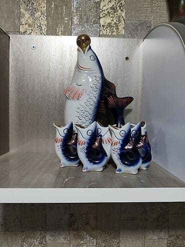 serviz: Porcelain “balıq” dəstı – süfrə/likyor dəsti - Material: yüksək — 1