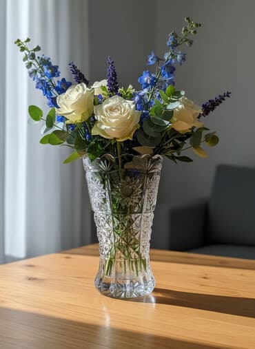 Bir vaza, Xrustal — 2