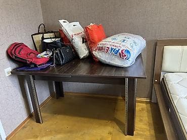 balaca stol: Qonaq otağı üçün, İşlənmiş, Açılan, Kvadrat masa, 4 stul — 1