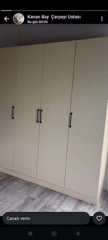 Düz dolab, Yataq otağı üçün, Qarderob, Açılan, Korpuslu, 5 qapı