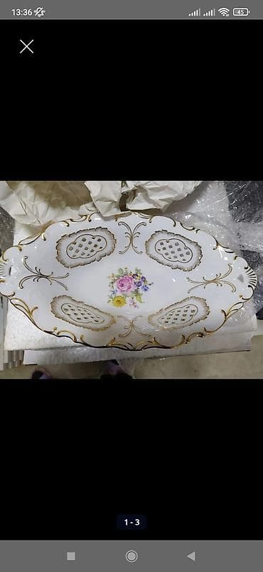 uzerlik qabi: PİRKENHAMMER porselen süfrə qabı – oval serve qabı 2 ədəd - — 1