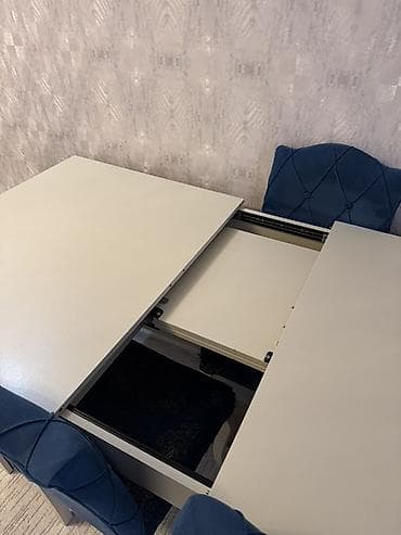 stoı stul: Qonaq otağı üçün, Açılan, Dördbucaq masa, 4 stul — 3