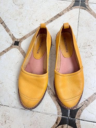 Uqqilər: BALIDONER qadın loaferləri – sarı rəng, 35 razmeri təmiz dəridi əla — 2