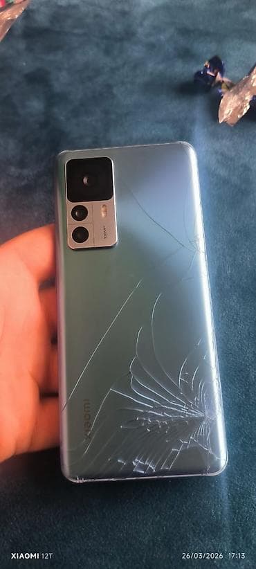 kreditle telefonlar: Xiaomi 12T, цвет - Голубой, 
 Битый — 3