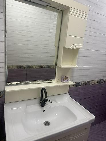 hamam şkafı: Hamam üçün lavabo və şkaf dəsti - Komplekt: keramika lavabo, alt — 2